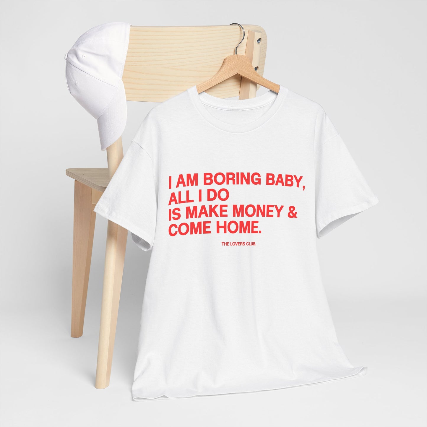 I AM BORING BABY — Funny Minimalist Graphic T-Shirt