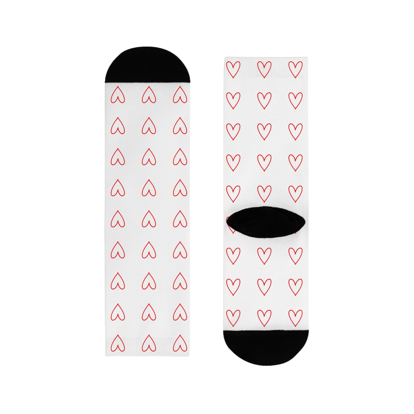 Pretty and Expensive Heart Pattern Crew Socks