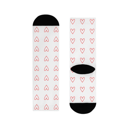 Pretty and Expensive Heart Pattern Crew Socks