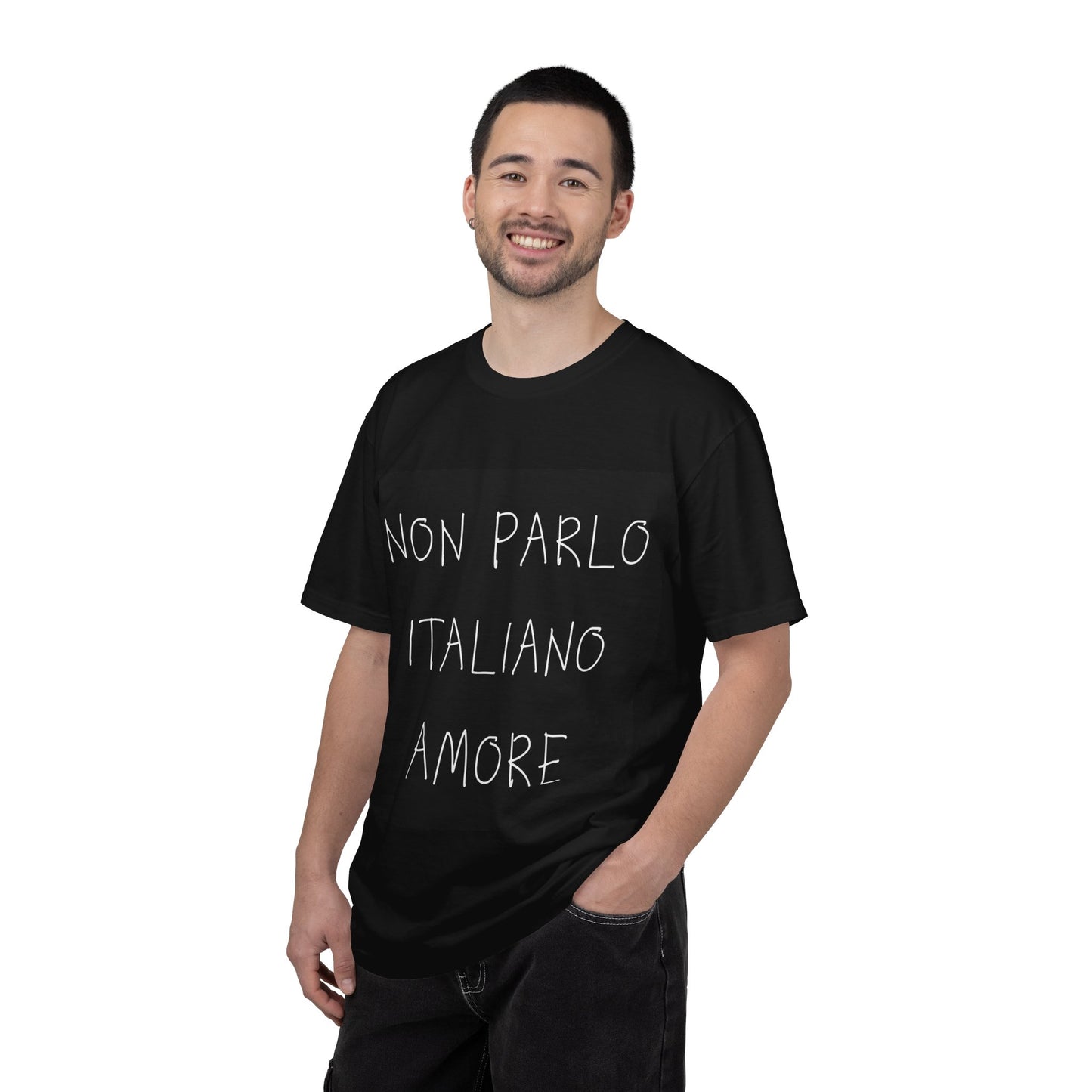 “Non Parlo Italiano Amore” — Unisex Italian Phrase T-Shirt