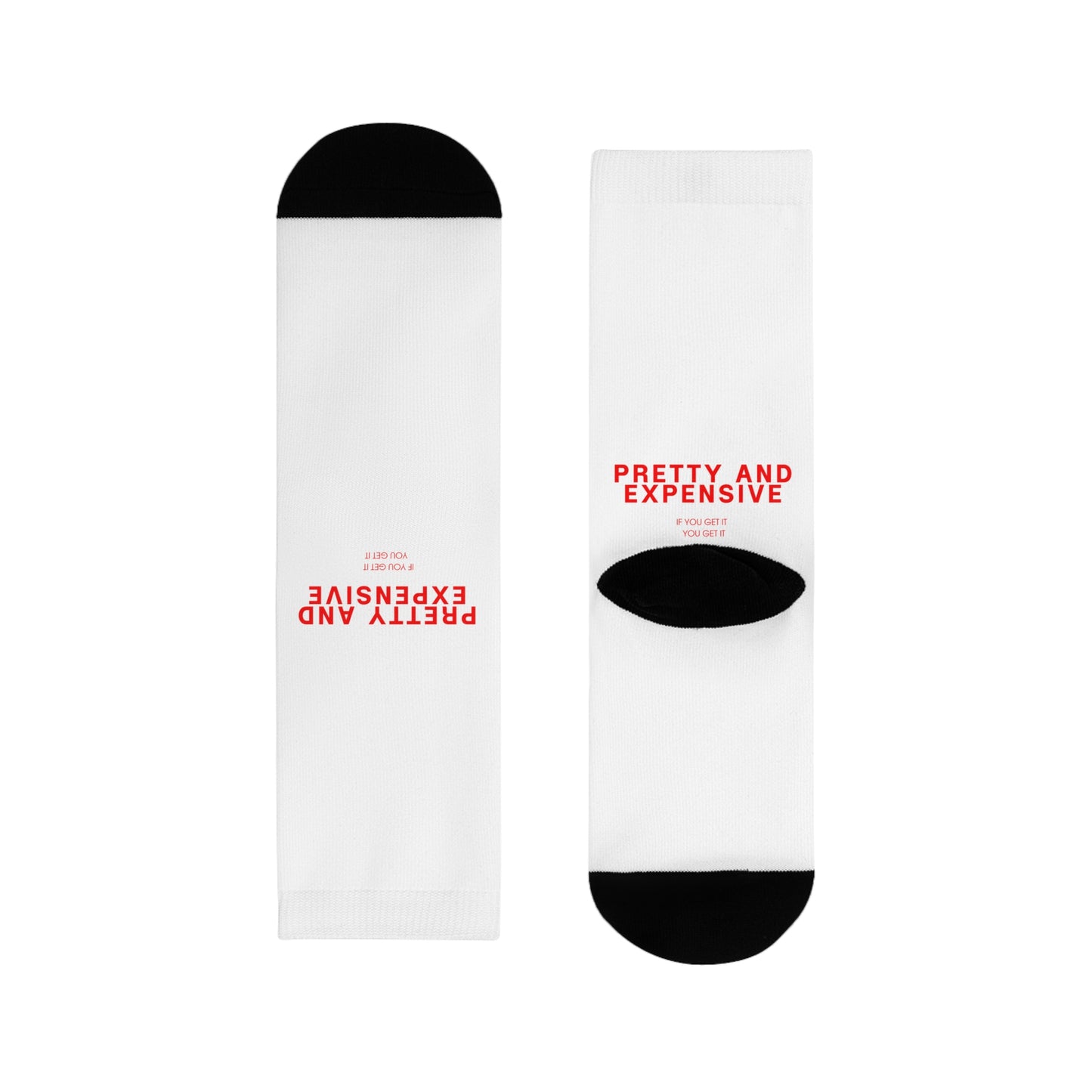 Pretty and Expensive Heart Pattern Crew Socks