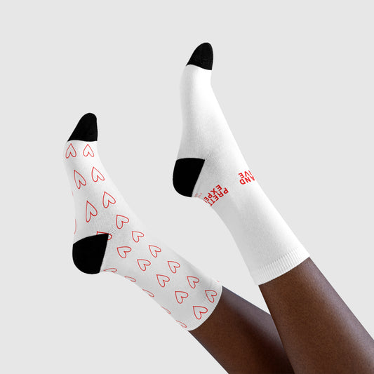 Pretty and Expensive Heart Pattern Crew Socks
