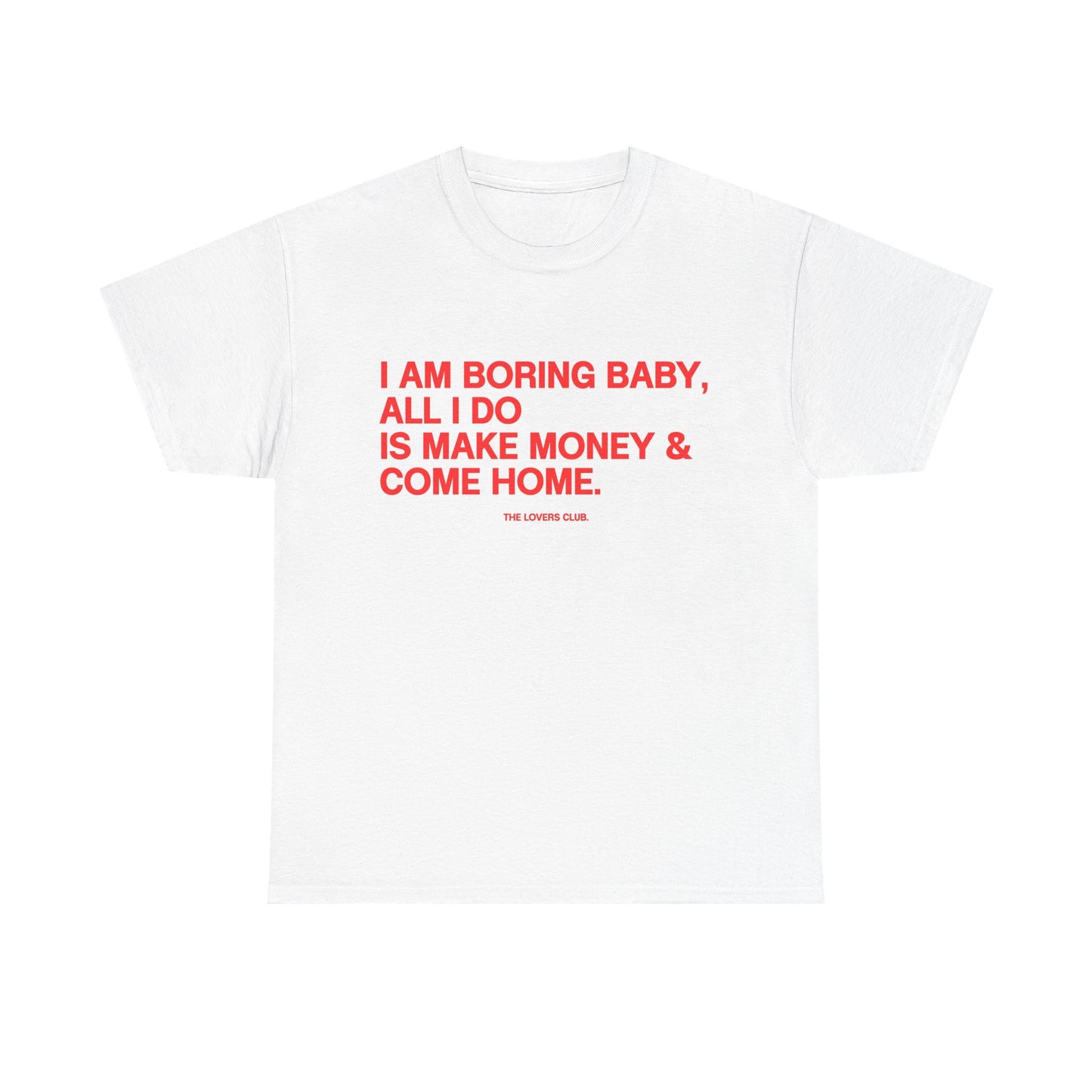 I AM BORING BABY — Funny Minimalist Graphic T-Shirt