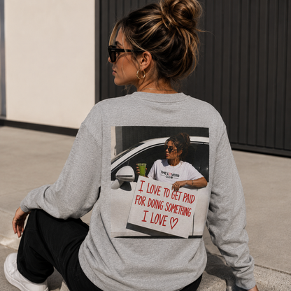 Long Sleeve Tee — "Pretty and Expensive" / Back Photo Graphic